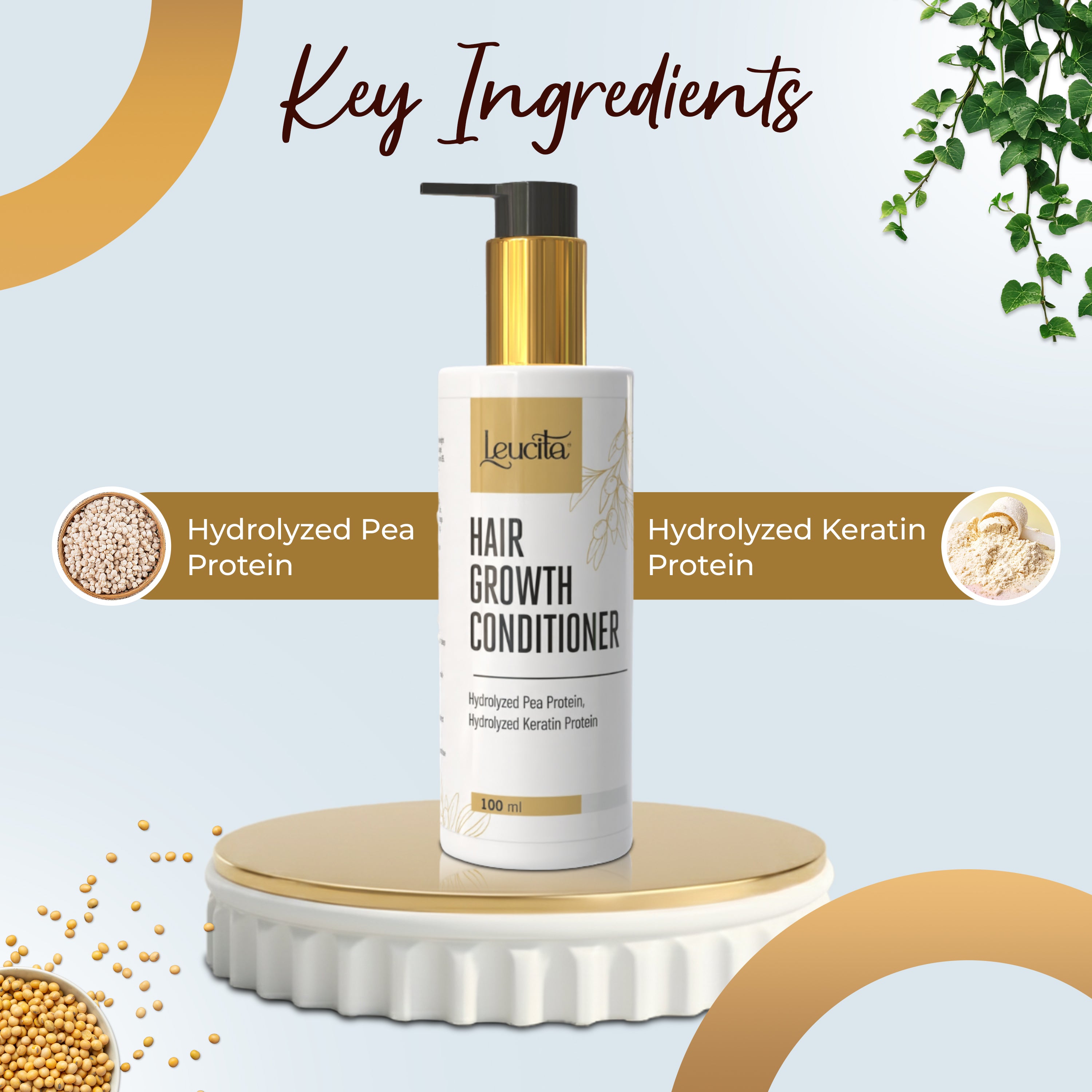 Leucita Hair Growth Shampoo, Conditioner & Serum Combo Redensyl, Anagain, Procapil, Biotin & Keratin for Stronger, Thicker, Healthier Hair