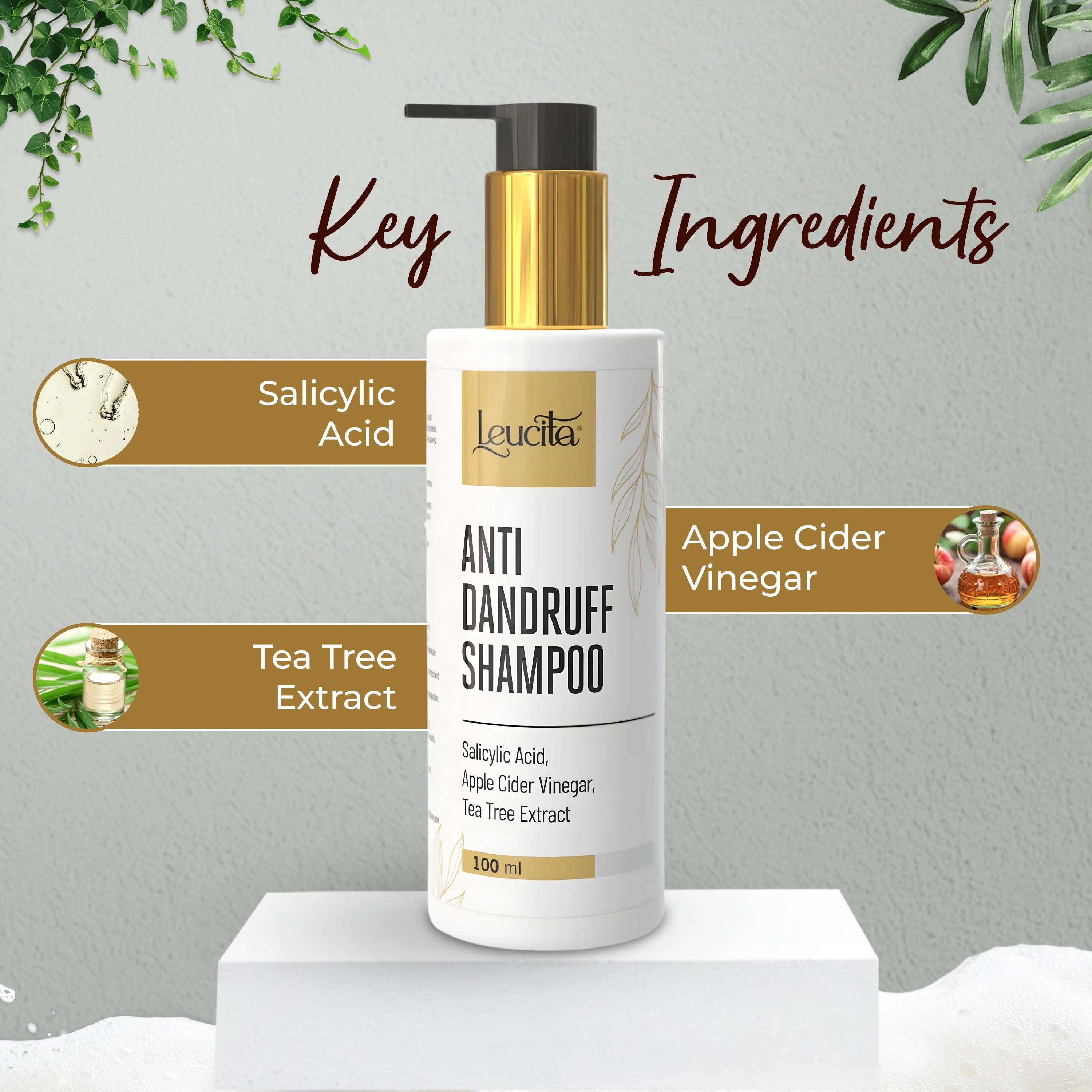 Leucita Anti Dandruff Shampoo for Clean and Flake-Free Scalp