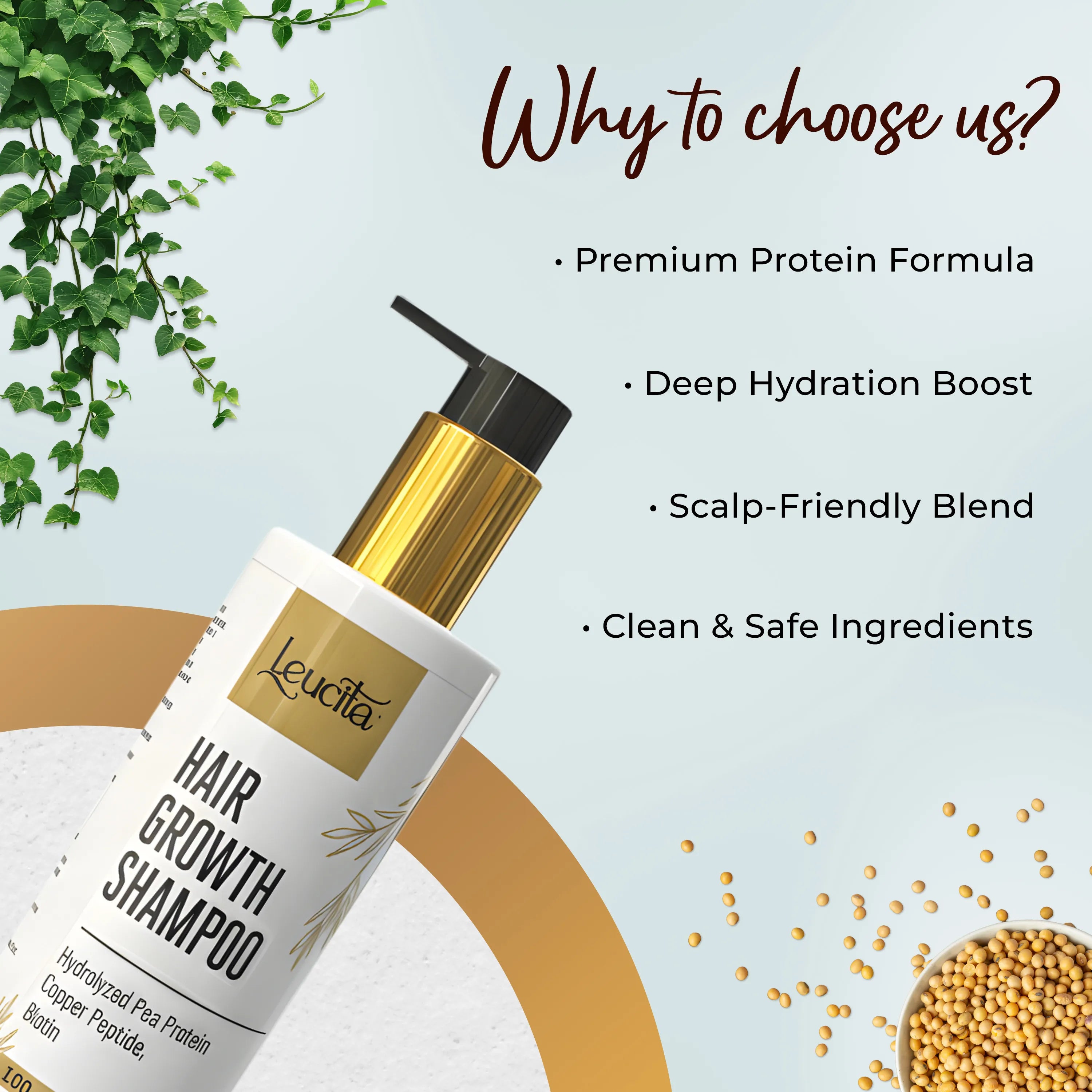 Leucita Hair Growth Shampoo for Stronger and Fuller Looking Hair