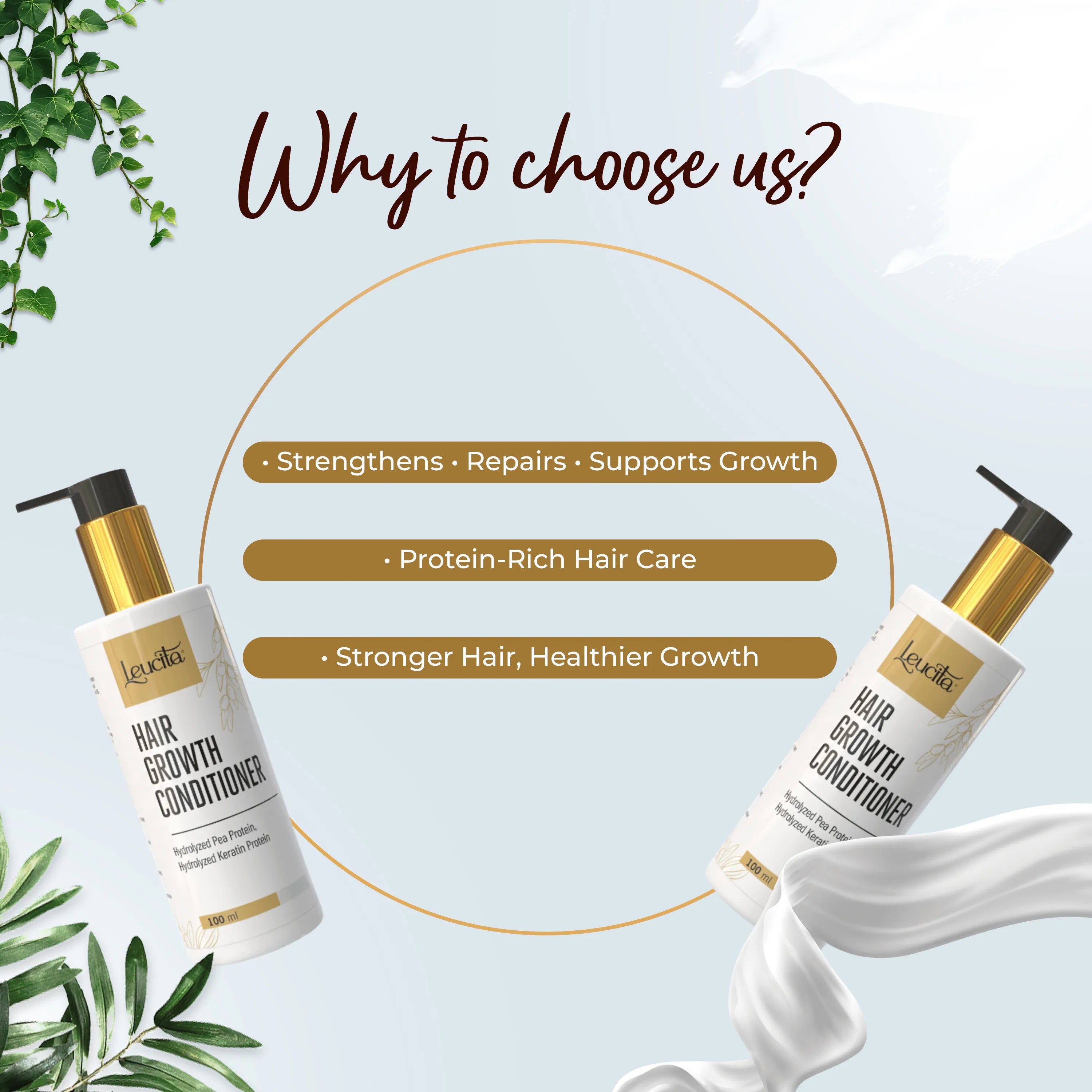 Leucita Hair Growth Conditioner for Stronger and Healthier Hair