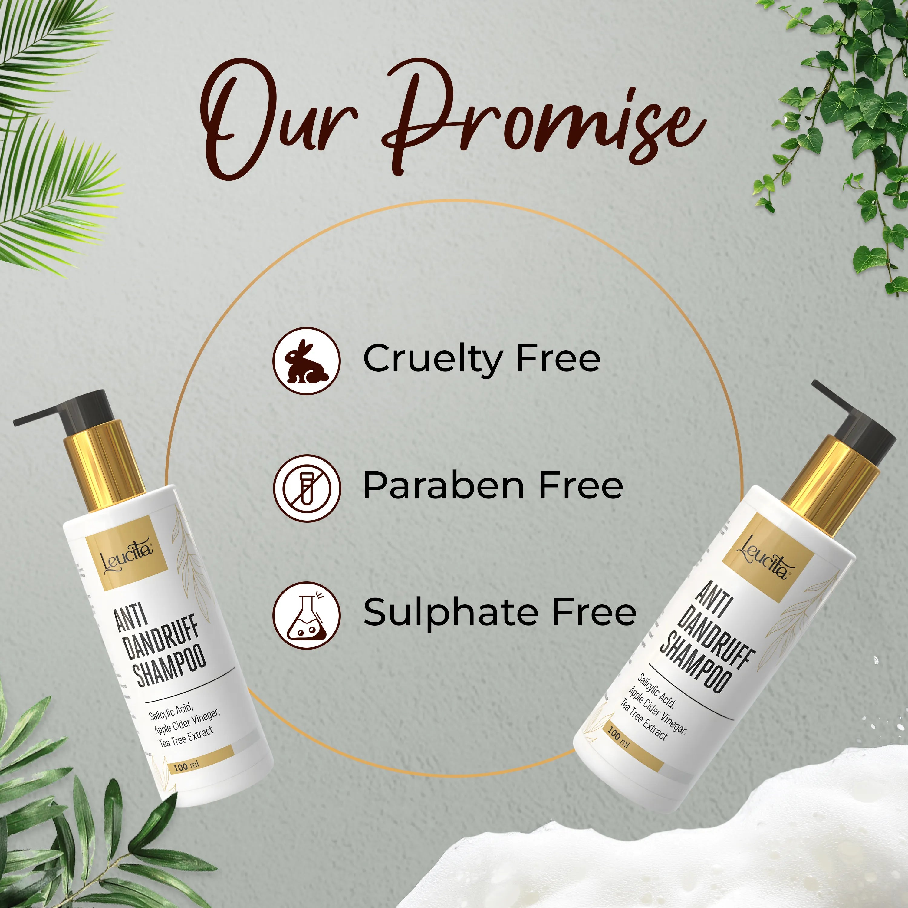 Leucita Anti Dandruff Shampoo for Clean and Flake-Free Scalp